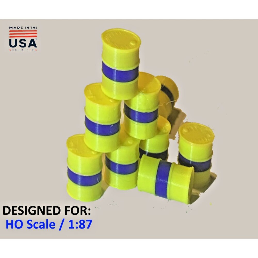(20) - 55 Gallon Drum Barrels HO Scale Lot Walthers Herpa Promotex Wiking
